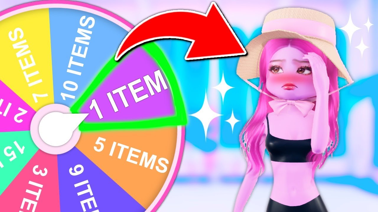 Wheel DECIDES How MANY ITEMS I Can WEAR !! Dress To Impress YouTube
