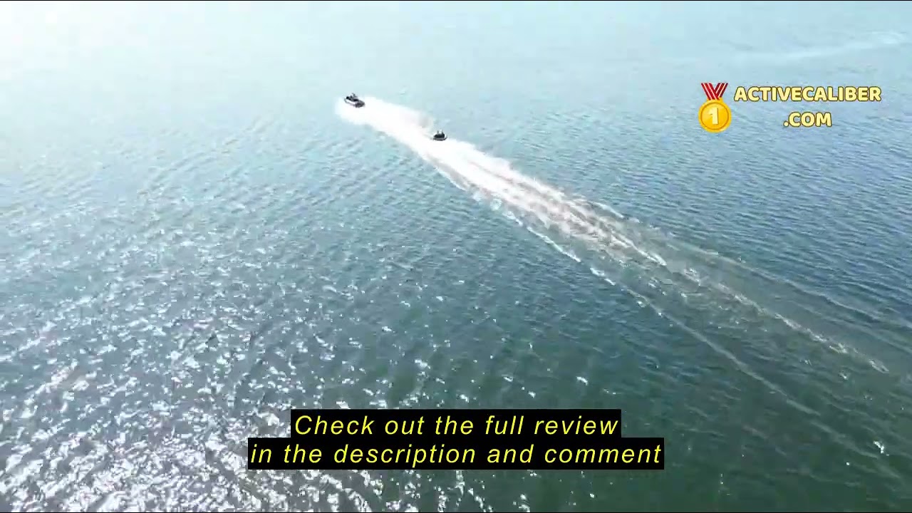 Review Serenelife Inflatable Towable Tube for Boating – 2-4 Person, 4500 lbs Pulling Capacity, Deck