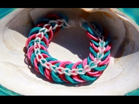 Rainbow Loom Nederlands Triple Link Chain Bracelet - YouTube