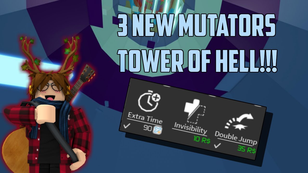 Youtube Video Statistics For 3 New Mutators Added In Tower Of Hell Invisibility Double Jump Extra Time Mutator Noxinfluencer - how to double jump in roblox tower of hell