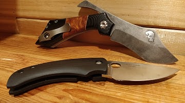 Day 34 -  Spyderco friction folder & Wandering Ronin Knifeworks Marauder - 30 day knife review