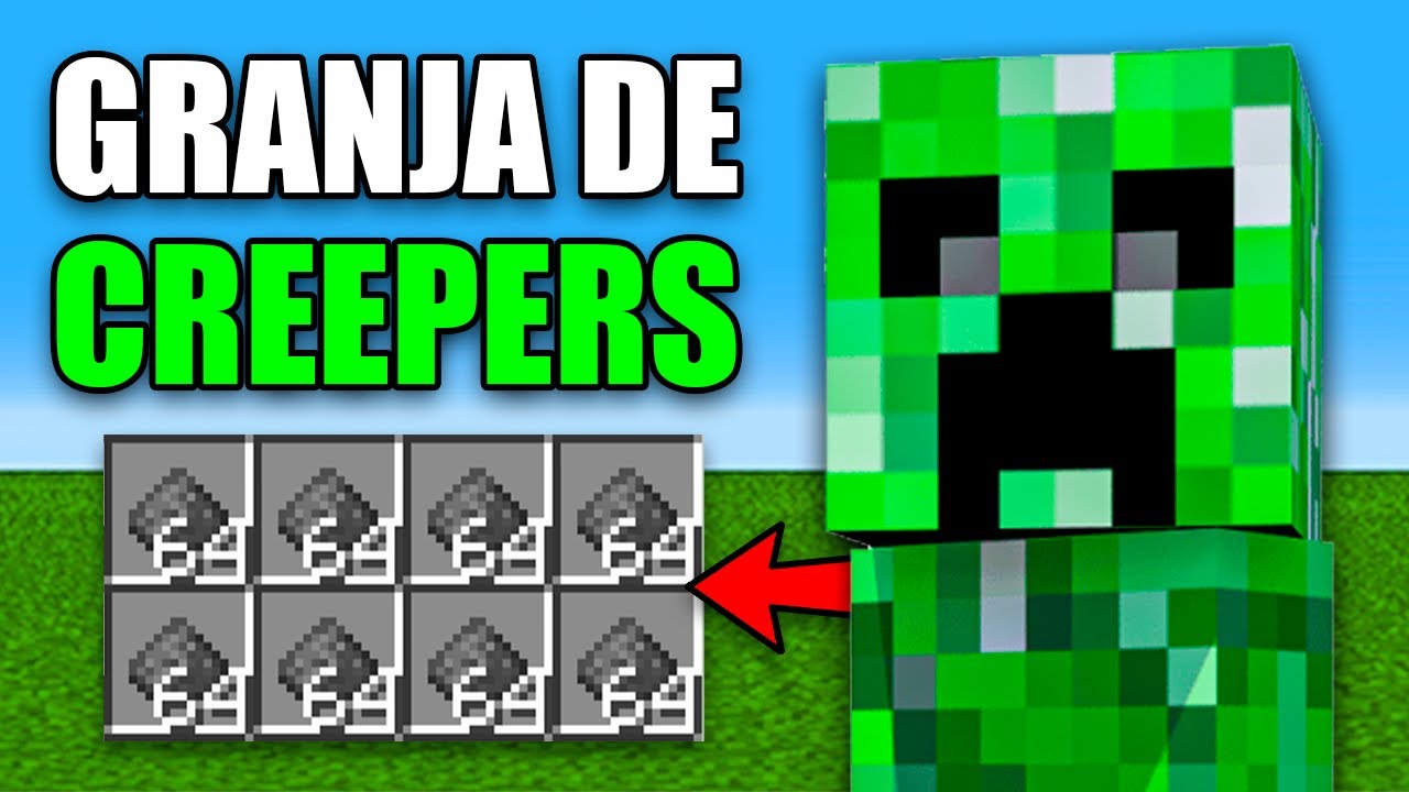 Como HACER una GRANJA de CREEPERS/PÓLVORA Minecraft Java 1.20 YouTube