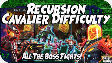 Recursion Cavalier Difficulty | All the Boss Fights! | Marvel Contest of Champions