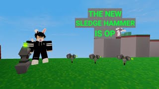 THE NEW SLEDGE HAMMER IS OP (Roblox BedWars)