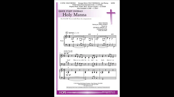 Holy Manna - arr. Joel Raney