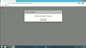 JavaScript Numeric value validation using key event || JavaScript program to accept numeric value