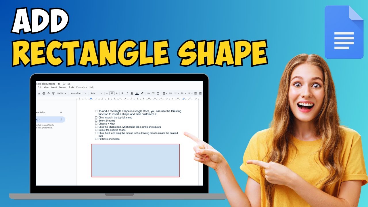 How to Add a Rectangle Shape in Google Docs