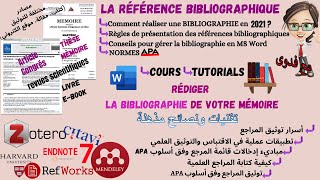 NORMES APA-Règles de Présentation des Références Bibliographiques-اسراركتابة وتوثيق المراجع العلمية