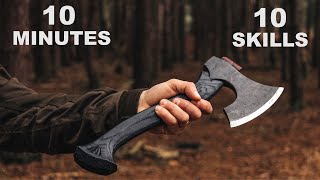 10 Bushcraft Axe Skills in 10 Minutes screenshot 5