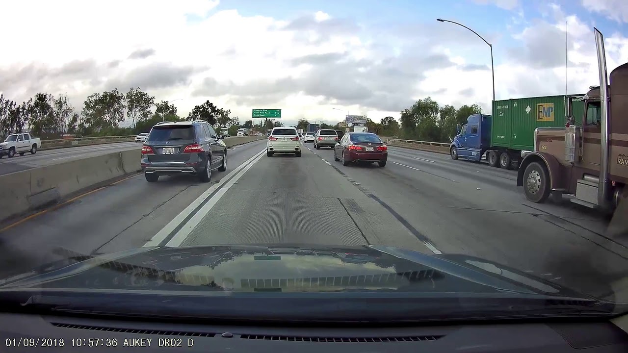 Дороги в Калифорнии из Дауни в Ранчо Кукамонга I-605 I-210  CA Aukey Dash Cam иммиграция в США vlog