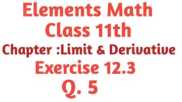 Class 11th math chapter 12 exercise 12.3 Q.5
