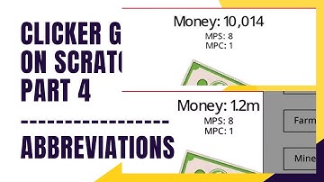 How To Make A Clicker Game on Scratch Part 4 - Abbreviations