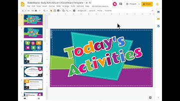 Daily Activities or Choice Board Template · SlidesMania