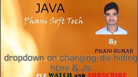 How to hide element when we click dropdown by phani soft tech