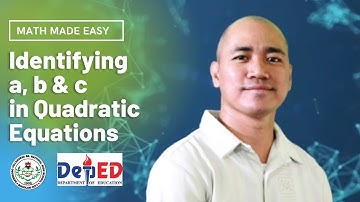 Identifying a, b and c in Quadratic Equations