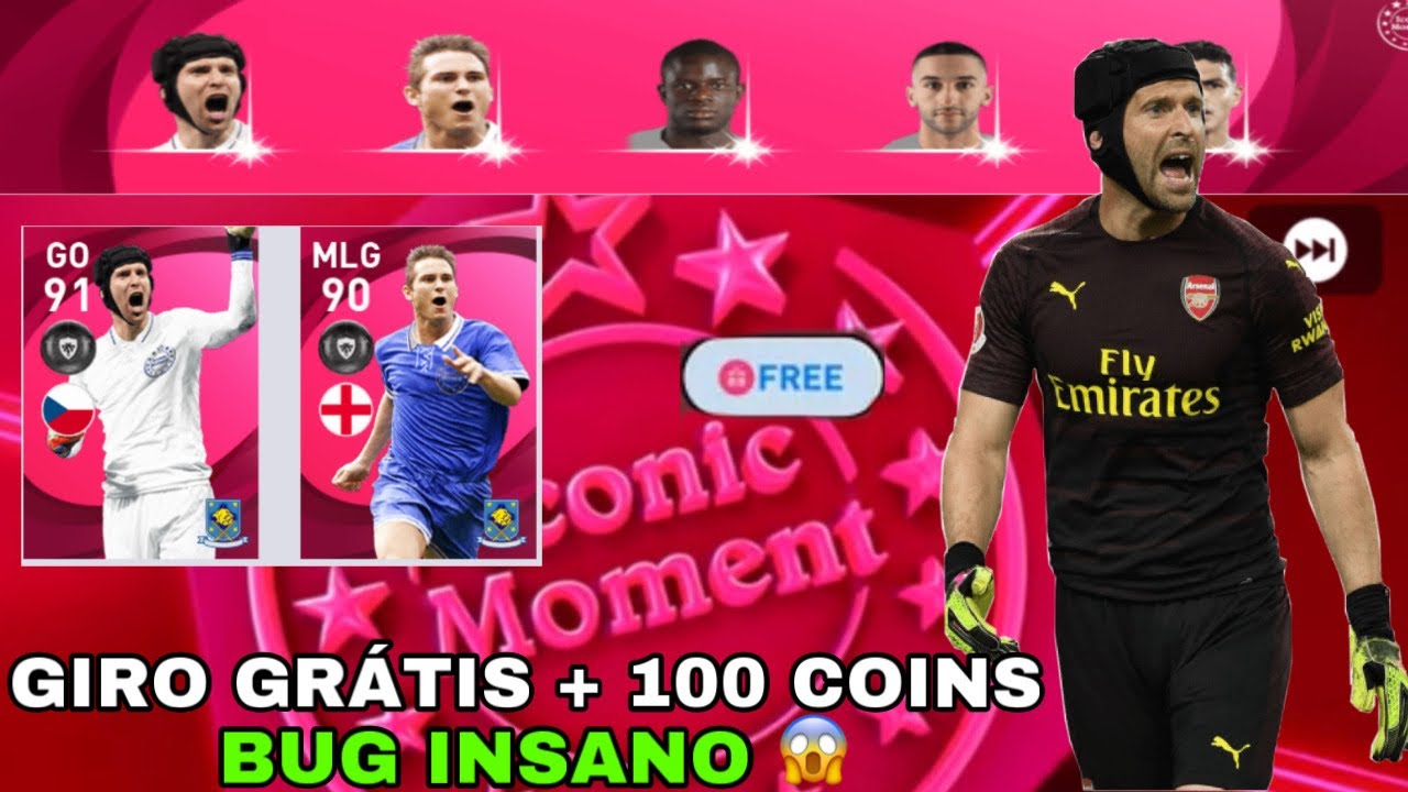 GIRO GRÁTIS + 100 COINS! COMO PEGAR P. CECH & F LAMPARD ICONIC MOMENT CHELSEA NO PES 2021 MOBILE