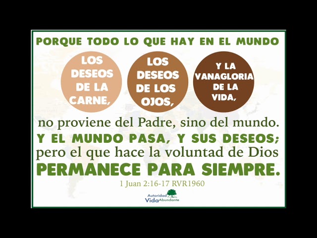 Palabra De La Semana 1 Juan 2 16 17 24 12 2017 Youtube