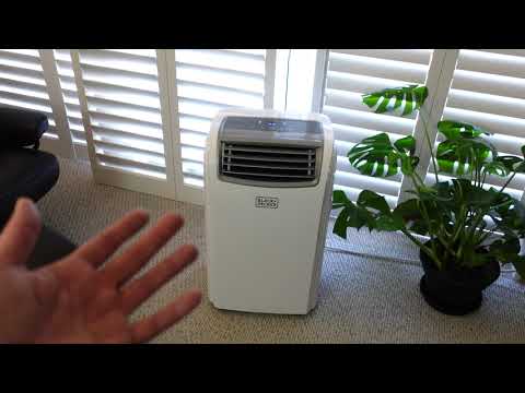 Is A Portable Air Conditioner Worth It? BLACK+DECKER BPACT12WT 12,00 BTU  Installed In Sliding Door 