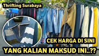 Keren sweater rajut ala korea - jeans pria ketemu subscriber lagi thrifting pahlawan surabaya