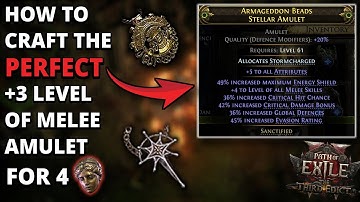 How to Deterministically Craft Amulets in Path of Exile 2 - +3 Level of Melee Amulet Crafting Guide