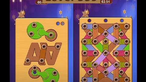 Wood Nuts & Bolts Puzzle - Level 359