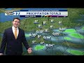 The chance of showers and storms remains Sunday.