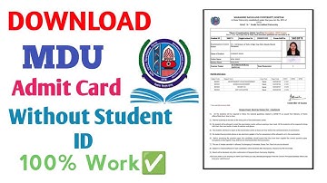 Mdu Exams 2025  Mdu Admit Card  Mdu Admit Card 2025  Mdu Datesheet 2025 #mduexams2025