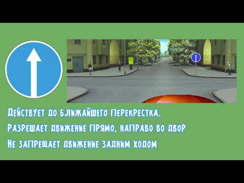 Просто о ПДД. 9. Знак "Движение прямо" на участке дороги