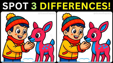🧩Master the Puzzle: Find All Three🔍【#396 Brain Game Challenge Spot 3 Differences】