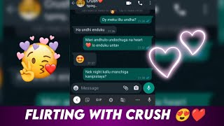 Flirting with Crush 😍❤️ || Love Chat telugu || pulihora mixing 😜🥰 screenshot 1