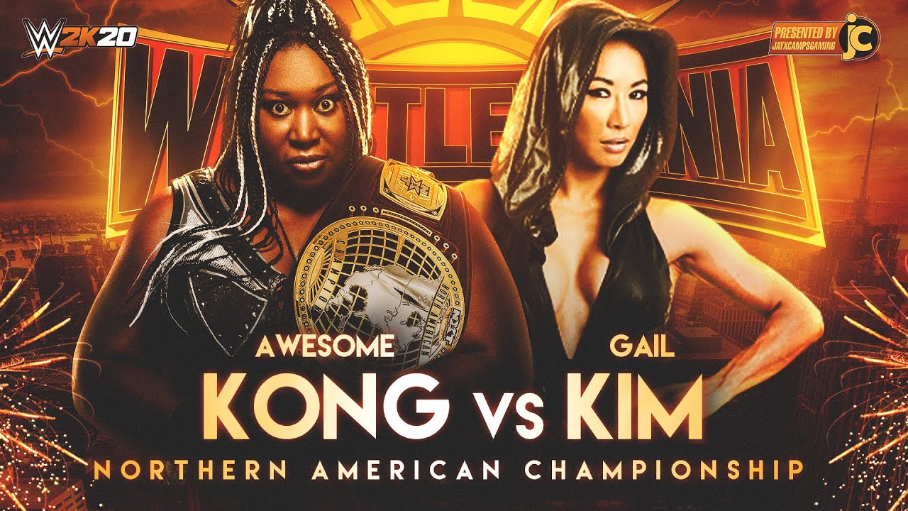 WWE 2K20 - Wrestlemania - Awesome Kong vs Gail Kim - Northern American ...
