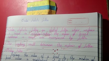 Order statistics filter in image processing