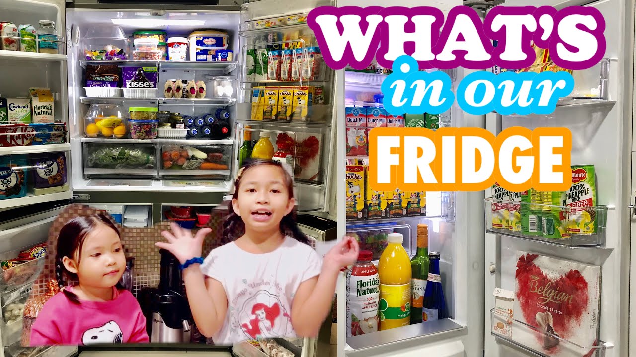 WHAT’S IN OUR FRIDGE & MINI FRIDGE + ORGANIZATION 🧡 | Juliana & Julia