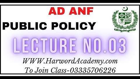 Lecture No.03-Public Policy Planning & Implementation(AD ANF Online Preparation) by Harword Academy