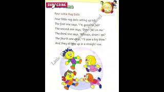 Four Little Rag Dolls sitting up tall | Four Little Rag Dolls | Nursery Rhymes | Poems | #shorts 👍