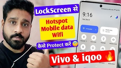 Lock Screen se Mobile data Wifi Hotspot Kaise Protect kare | How to lock hotspot Vivo Iqoo 🔥