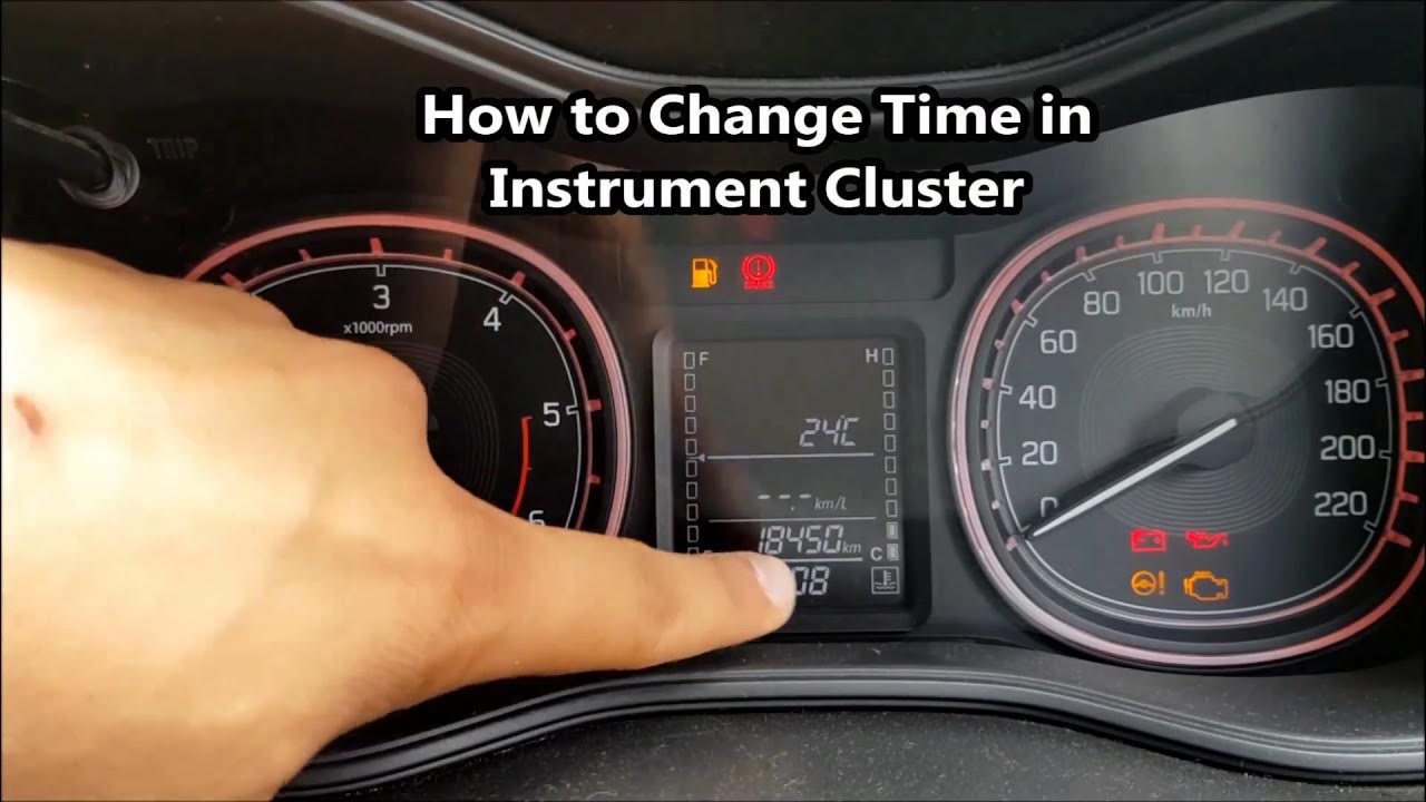 VITARA BREZZA TIME SETTINGS HINDI HD Change Time in Brezza Instrument Cluster YouTube