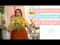 Summer wedding bouquet tutorial using sola wood flowers