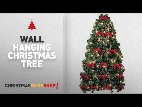 most-popular-wall-hanging-christmas-tree:-pre-decorated-wall-hanging-christmas-tree-w/-red-bows-&
