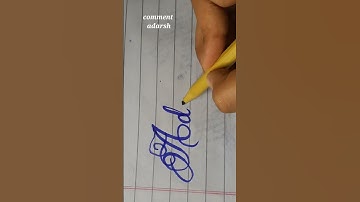 how to write name 🥰adarsh 🥳 cursive writing #youtubeshorts #youtube #ytshorts