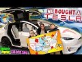 My Son gets a TESLA Car! (FV Family Shopping Dart Map Challenge) #2