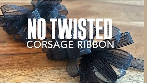🎀 How to Make a Corsage Ribbon – No Twist Needed! ✨