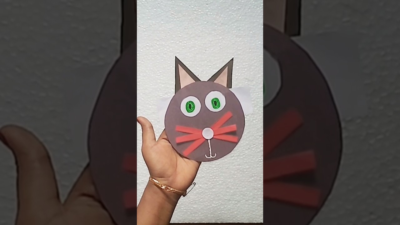How to make moving eye cat craft ideas/