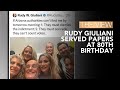 Rudy Giuliani Served Papers At 80th Birthday | The View