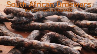 How to make traditional South African Droëwors  Dry Curing Meats for Beginners