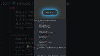 Tips-021 CSS Glowing Border Button #coding #webcoding #programming #ytshorts #trending #yutubeshorts
