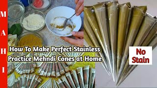 How To Make Stainless /Practice Henna Paste, How To Roll & Seal Henna Cones/ Stainless Henna Cones