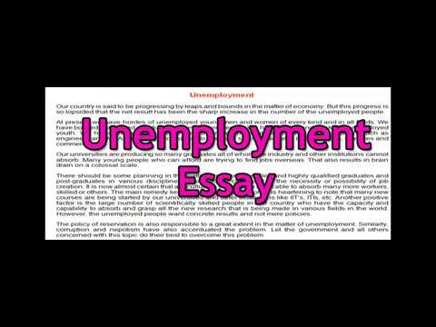 narrative essay on unemployment