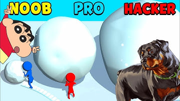 NOOB VS PRO VS HACKER IN SNOW RACE WITH SHINCHAN & CHOP