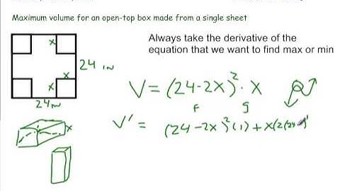 Calculus - Optimization Open-Top Box Max Volume